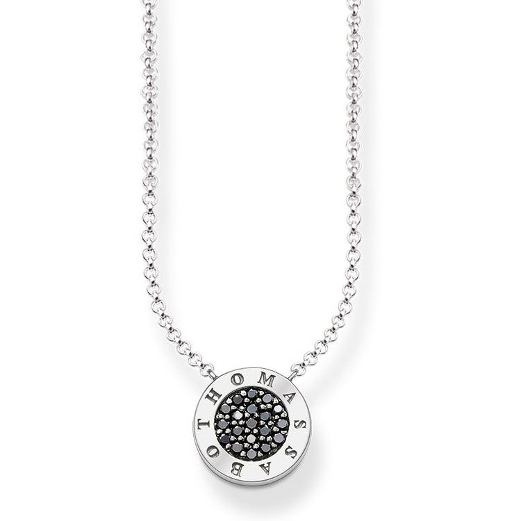 Thomas Sabo Orecchini Donna In Argento Sterling 925 Annerito - Cerchi Con Zirconi Neri 13x9 Mm - Gioiello Elegante E Glamour - 4