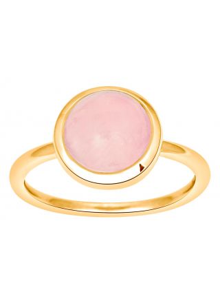 Nordahl Jewellery SWEETS52 sormus vaaleanpunainen kvartsi/kulta 129 003-3