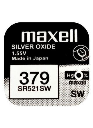 Maxell SR521SW hopeaoksidiparisto 379