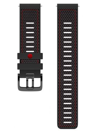 Polar FKM-yhdistelmäranneke 22 mm musta/punainen koko S-L 910100453