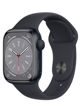 Apple Watch Series 8 GPS keskiyönsininen alumiinikuori 45 mm keskiyö urheiluranneke MNP13KS/A