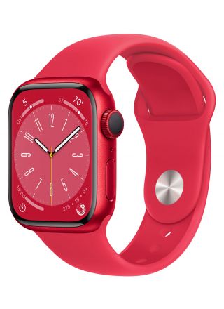 Apple Watch Series 8 GPS (PRODUCT)RED alumiinikuori 45 mm (PRODUCT)RED urheiluranneke MNP43KS/A