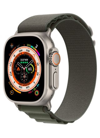 Apple Watch Ultra GPS + Cellular titaanikuori 49 mm vihreä Alpine-ranneke - koko L MQFP3KS/A