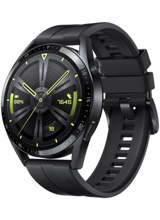 Huawei Watch GT 3 Black 46 mm musta fluoroelastomeeriranneke 55026956