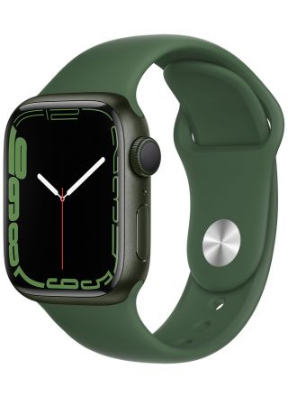 Apple Watch Series 7 GPS vihreä alumiinikuori 41 mm apilanvihreä urheiluranneke MKN03KS/A