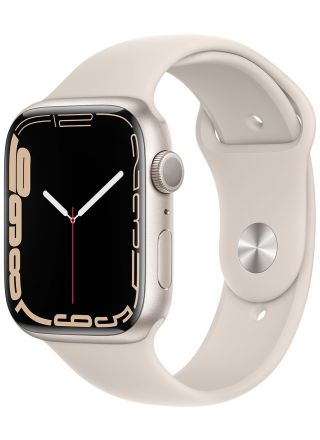 Apple Watch Series 7 GPS tähtivalkea alumiinikuori 45 mm tähtivalkea urheiluranneke MKN63KS/A