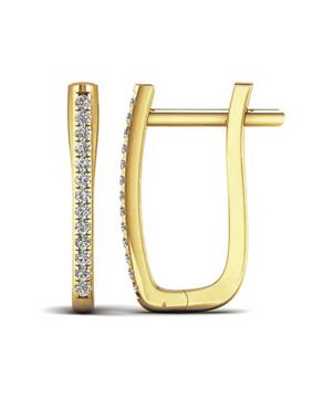 Lykka Elegance kultaiset timanttikorvakorut 1,7 x 15,1 mm