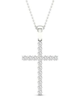 Lykken Elegance valkokulta timanttiristiriipus 0,25 ct