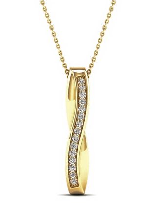 Lykka Elegance kultainen timanttiriipus 3,7 x 19,5 mm