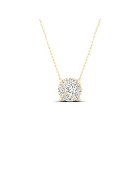Lykka Elegance kultainen timanttiriipus halo 5,3 x 3 mm