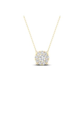 Lykken Elegance kultainen timanttiriipus halo 5,3 x 3 mm