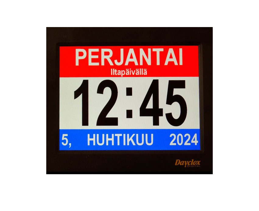 DayClox digitaalinen dementiakello musta