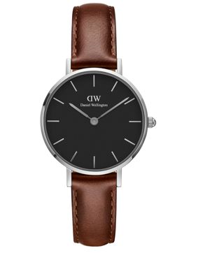 Daniel Wellington Classic Petite St Mawes Silver Black 28mm DW00100237