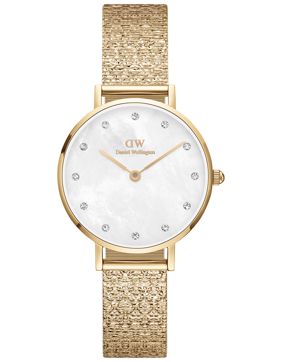 Daniel Wellington Petite 28 Pressed Piano Lumine Gold MOP White DW00100594