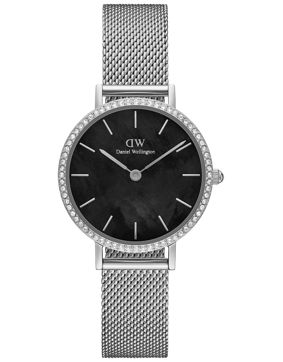 Daniel Wellington Petite 28 Stones Mesh Silver Black DW00100661