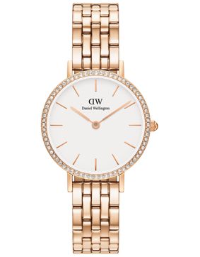 Daniel Wellington Petite 28 Stones 5-Link Rosegold White DW00100666