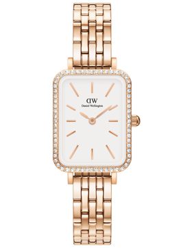 Daniel Wellington Quadro 20x26 Rosegold 5-Link White DW00100672