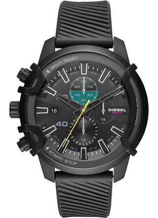 Diesel Griffed Black silicone Chronograph DZ4520