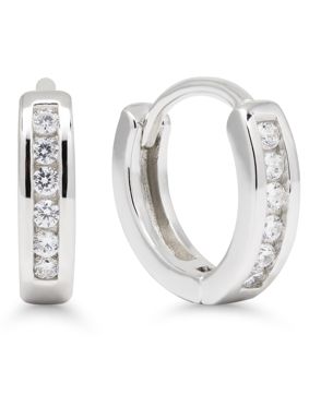 Korvarenkaat hopea zirkonia E-0261Z