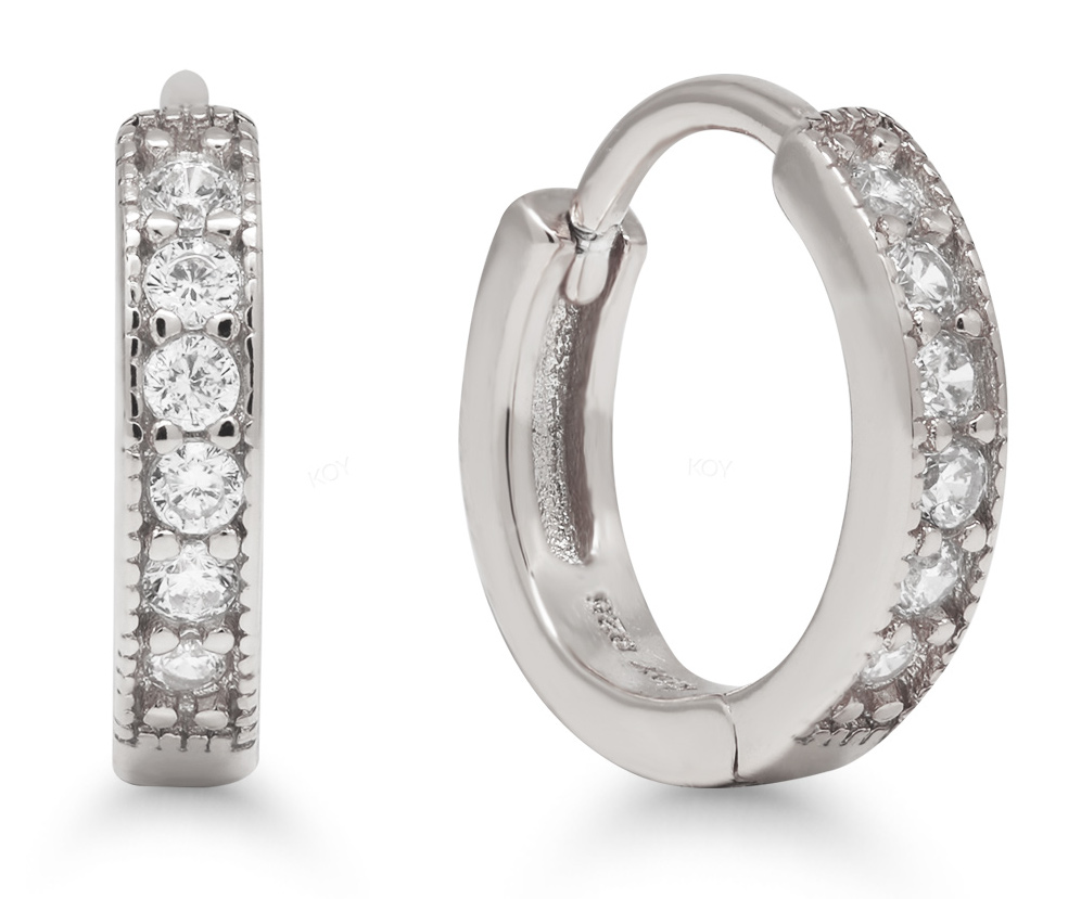 Korvarenkaat hopea zirkonia E-13222Z