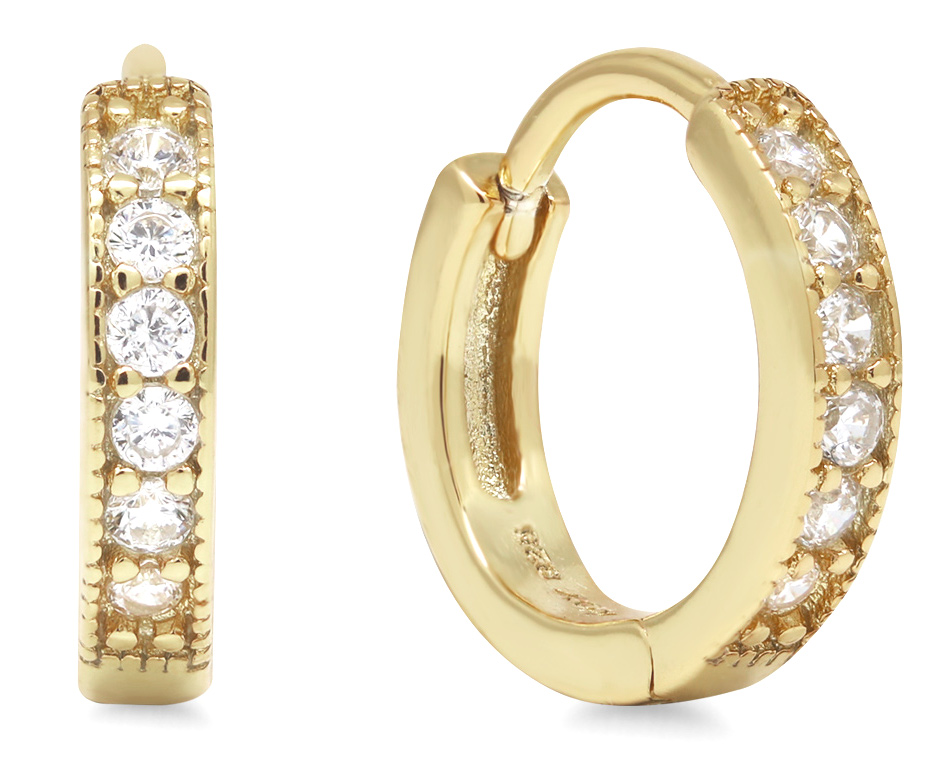 Korvarenkaat hopea zirkonia E-13222ZG