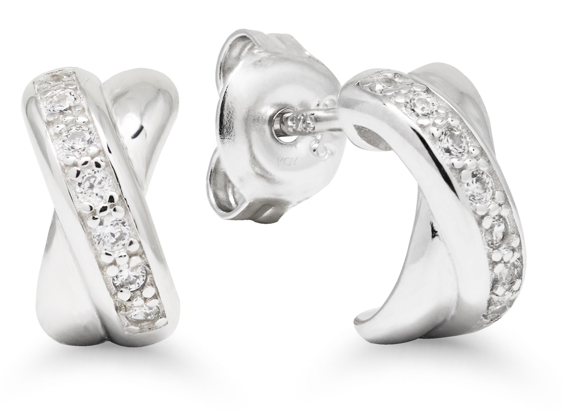 Korvarenkaat hopea zirkonia E-4815Z