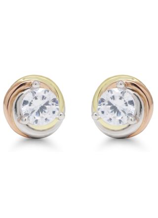 Hopeakorvakorut "solmu" kolmiväri E-7106Z