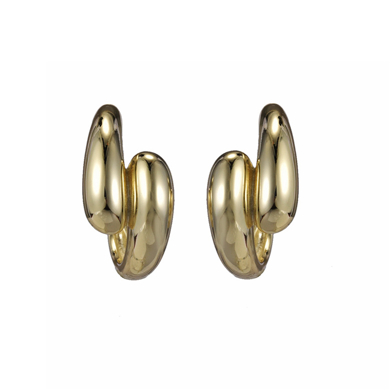 Lykken Casuals kullatut puolirengaskorvakorut 16mm