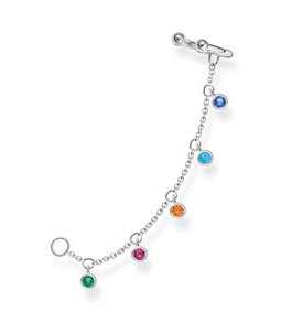 Thomas Sabo ear cuff rustokorvakoru colourful stones, silver EC0025-477-7