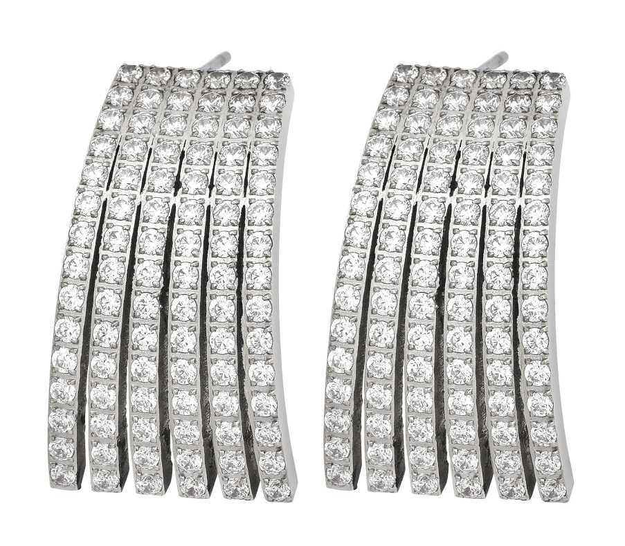 Edblad Glow Festive Studs L Steel korvakorut 122842
