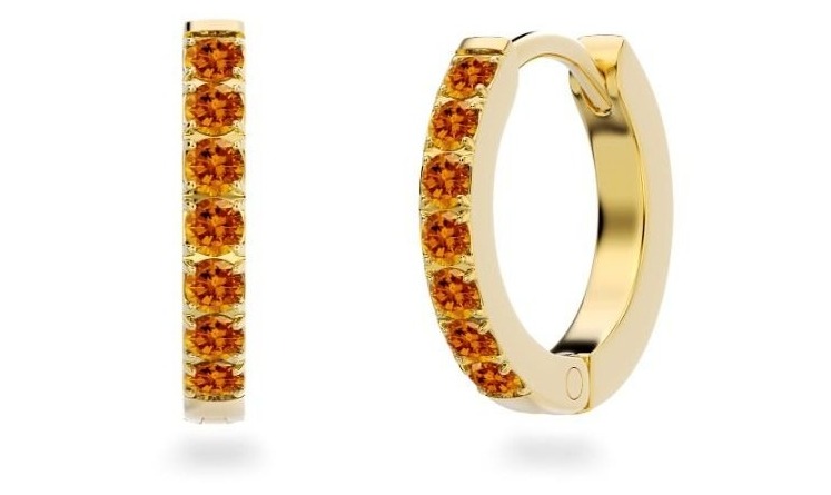 Edblad Glow korvarenkaat M Tangerine kullanväriset 126894