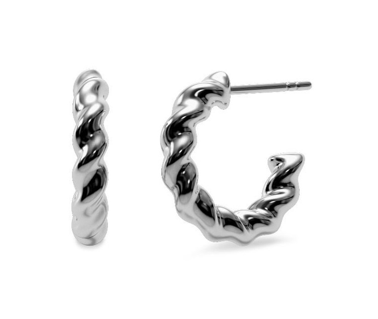 Edblad Indio korvarenkaat L hopeanvärinen 126661