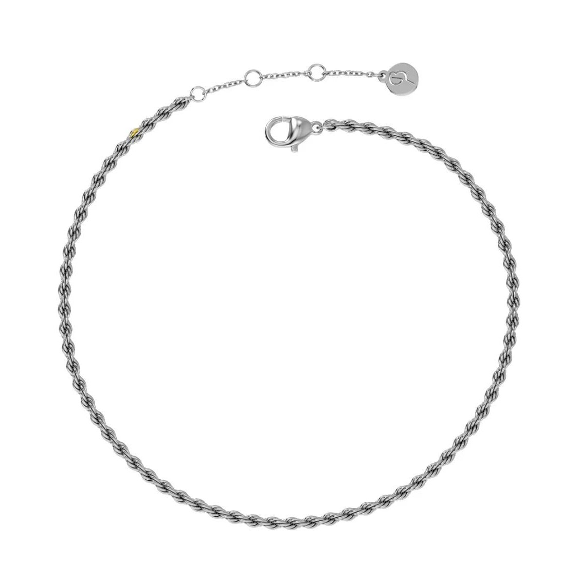 Edblad Rope hopeanvärinen nilkkakoru 24-27cm 123865