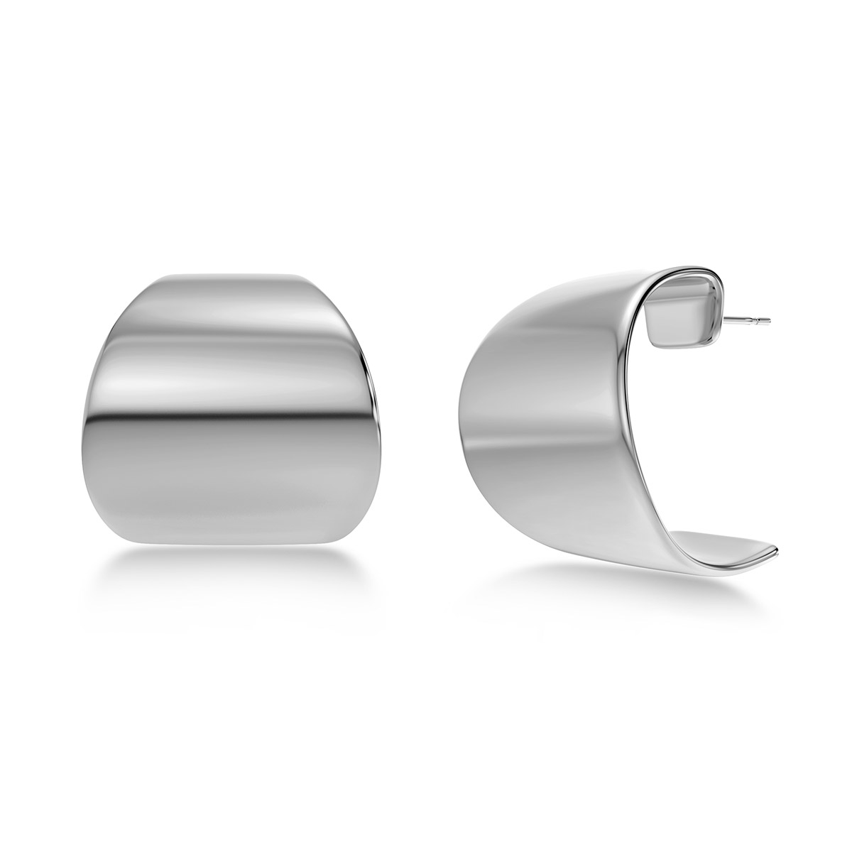 Edblad Solo korvarenkaat L hopeanväriset 127861