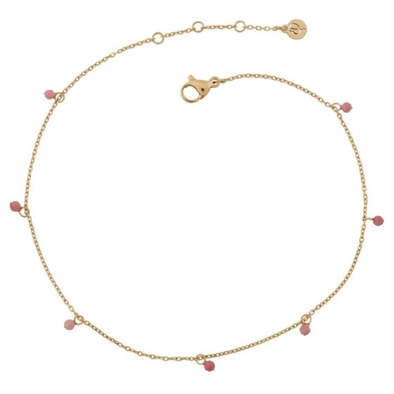 Edblad Summer Beads Chain nilkkakoru Pink Gold 125581