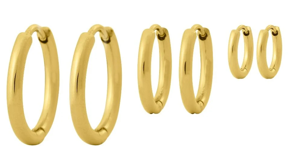 Edblad Triple Pair Hoops korvakorut Gold 125185 korusetti