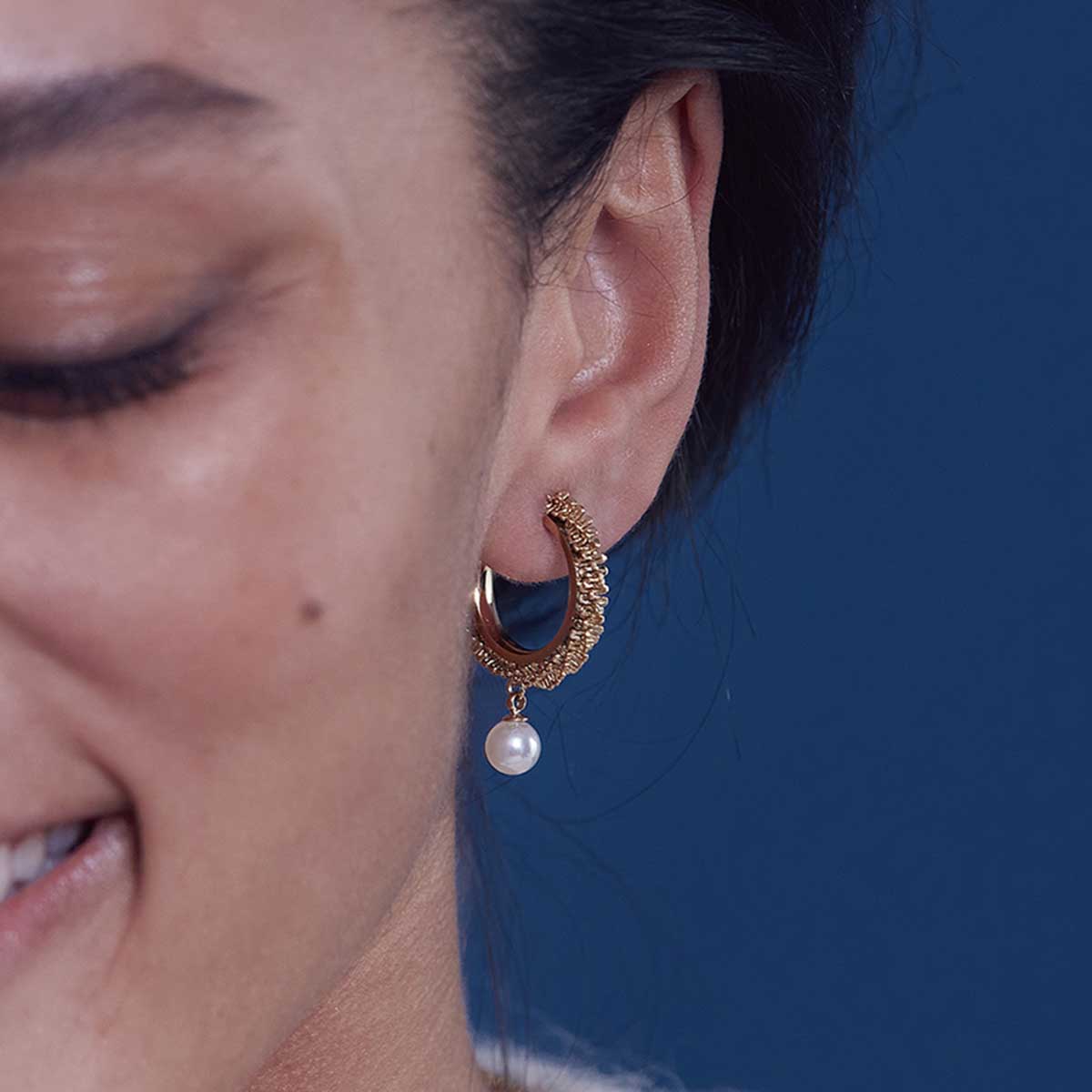 Edblad Tinsel Creoles Pearl Gold korvakorut 122930 Keskisen Kello Oy