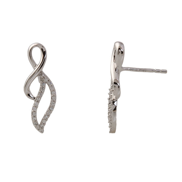 Lykken Elegance timanttikorvakorut valkokulta 0,132 ct