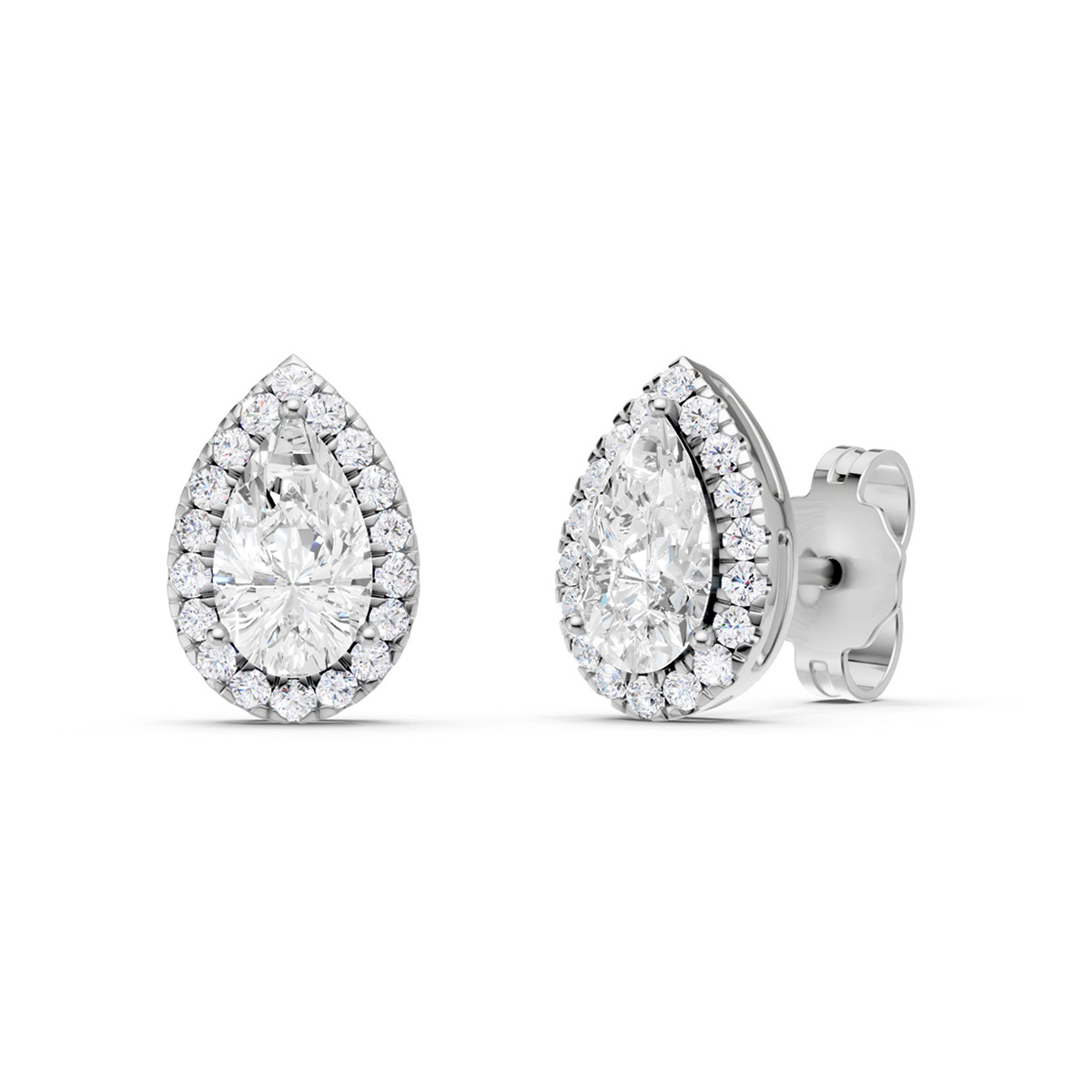 Midem Amsterdam timanttikorvakorut 1.00ct valkokulta