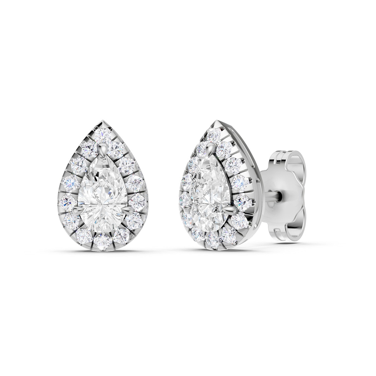 Midem Amsterdam timanttikorvakorut 0.75ct valkokulta