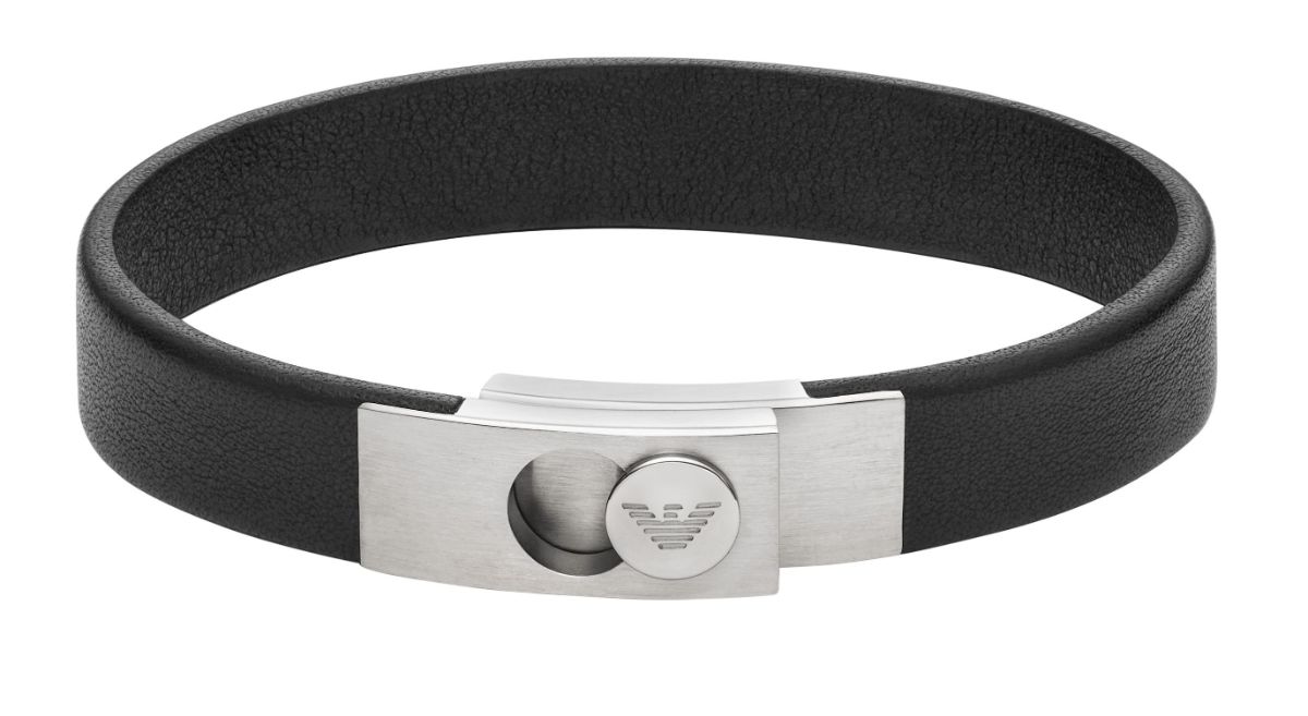 Emporio Armani Couples nahka-teräsrannekoru EGS3087040