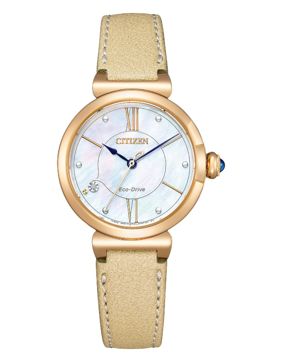 Citizen Eco-Drive Ladies May bells gold Apple leather EM1073-18D