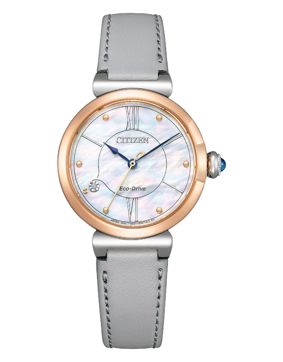 Citizen Eco-Drive Ladies May bells rose gold ECOPET leather EM1074-15D