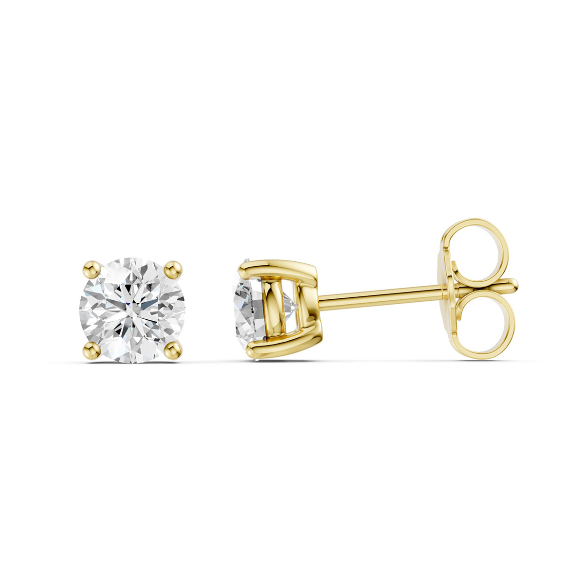 Lykken Elegance pyöreät timanttikorvakorut kulta 1.00 ct