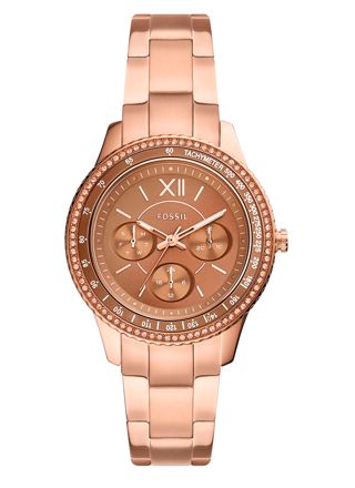 Fossil Stella Sport Multifunction Rose Gold-Tone Stainless Steel Watch ES5109