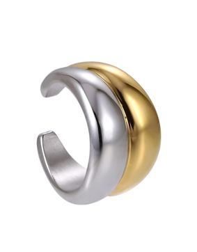 Lykken Trend kaksiväriset earcuff teräskorvakorut 11 mm