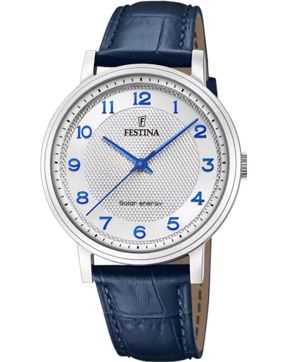 Festina Petite grey silver leather gents miesten kello F20660/1