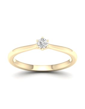 Lykka Elegance kultainen solitairesormus 0,10 ct