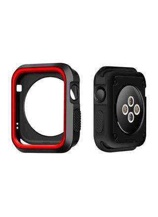 Apple Watch silikoninen suojakuori punainen/musta - 4 eri kokoa
