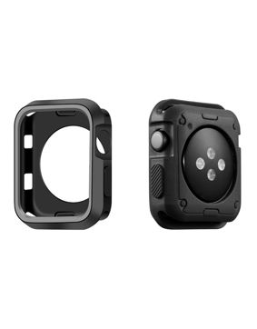 Apple Watch silikoninen suojakuori musta/harmaa - 4 eri kokoa
